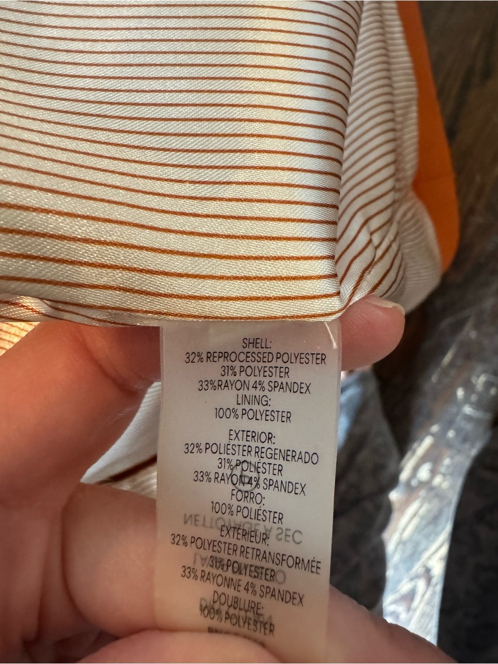 Calvin Klein Rust Open-Front Long Blazer - Picture 7 of 7